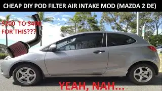 MAZDA 2 CHEAP DIY Short Ram Intake POD filter mod
