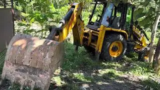 Jcb 3dx land cleaning work 