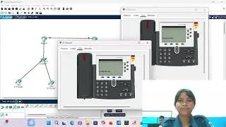 Konfigurasi VoIP 2 Router 2 Switch 5 IP Phone pada aplikasi Cisco Packet Tracer.