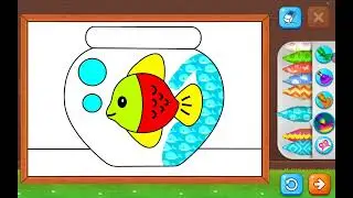 Coloring a Fish 🐠 | Learn Colors for Kids | Tiny Color Tales