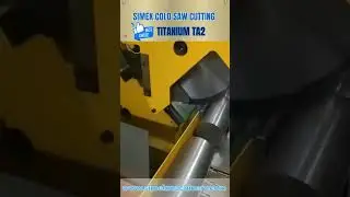 Watch Simek Machinery&rsquo;s cold saw in action cutting titanium TA2 #ColdSaw #MetalCutting