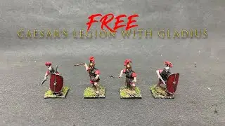 Painted the FREE Caesarian Roman with Gladius frame