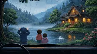 Morning in a Small Lake House 🌧️ Cozy ASMR Rain, Kitchen & Silence | Ghibli Style 