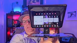 ILOKNZI i2/12inch/Black, Liftable Teleprompter with Remote Control and app
