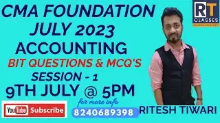 CMA FOUNDATION FUNDAMENTALS OF ACCOUNTING - BIT QUESTIONS_RITESH TIWARI