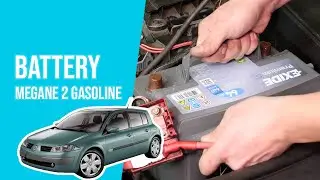 How to replace the car battery MEGANE 2 1.6 16V 🔋