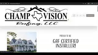 Website Analysis Video for Champ Vision Roofing Services