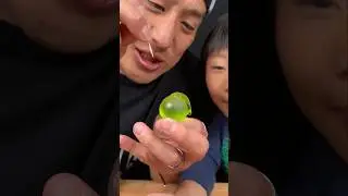 Un Popping green grape jelly! - got these in Japan vs Indian mango pudding 🍮 carrots,  😜&nbsp;#shorts&nbsp;