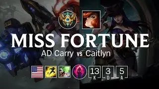 Miss Fortune AD Carry vs Caitlyn - NA Challenger Patch 8.9