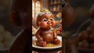 Cutest Gulab Jamun Baby Eating! 🍩🤤 #aiasmr#satisfyingvideo#asmr#fyp