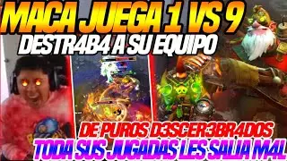 😂MACARIUS se H4RT4 con su EQUIPO de PUROS D3SC3R3BR4D0S😂JUEGA 1vs9, TODAS sus JUGADAS les SALIA M4L
