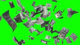 Raining money stock video over green screen chroma key background for Video Editing| Smart Tutor LMS