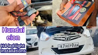 Hyundai eon LED light installation ￼very brightness #hyundai #eon #led #h4led #ledlight #carledlight