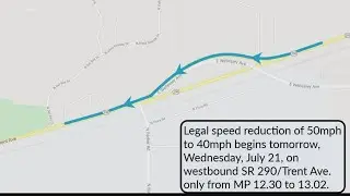 Speed limit reduction on Trent Ave. in Spokane