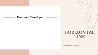 Horizontal Line by HTML CSS - CSS tips and tricks - Coders