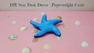 DIY Star Desk Decor ⭐🩵 | Star Paperweight Craft #DIYStar #DeskDecorIdeas #CardboardDIY #diy