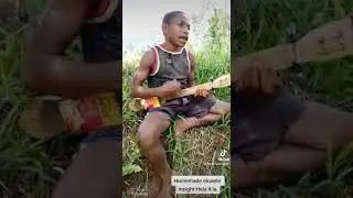 Creativity at its best. Playing and singing with Homemade Ekulele.
