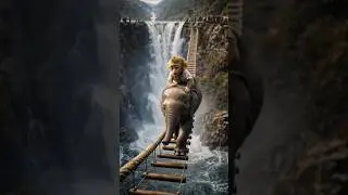 रस्सी टूटी&hellip; दोस्त बह गया, फिर जो हुआ उसने सबको रुला दिया 😭🐒🐘&rdquo; #entertainment #chinku #monkeystory