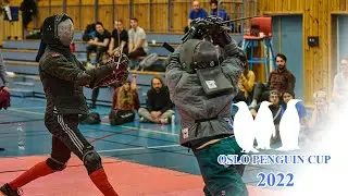 H&aring;vard Lund Eidheim (red) vs Miro Lahtela (blue) - Oslo Penguin cup 2022 - HEMA Open Longsword Gold