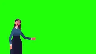 Cartoon Teacher Talking Green Screen No Copyright Download Link in Description