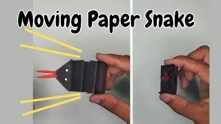 Moving paper snake | Easy Origami | How to make a moving paper toy | Snake in the box