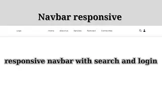 responsive navbar with search and login using html/css