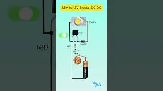 Boost 1.5V to 12V &mdash; Simple Joule Thief Circuit #Shorts #boostconverter
