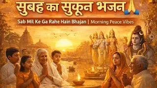 सुबह का सुकून भजन 🙏 | Sab Mil Ke Ga Rahe Hain Bhajan | Morning Peace Vibes | Mandir Feel