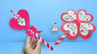 How to make Paper  Christmas magic stick with Color Paper for kids-origami CHRISTMAS