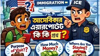 আমেরিকার এয়ারপোর্টে কি কি প্রশ্ন আসতে পারে ?  USA Customs & Immigration Questions