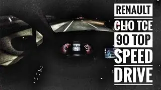 Renault Clio TCe 90 (2018) | POV Drive on German Autobahn at night - Top Speed Drive