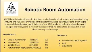AUTOMATIC DOOR LOCK SYSTEM (ROBOTIC ROOM AUTOMATION)