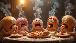 The Most Bizarre ASMR You'll Ever Hear: Food Eating Itself 🤯🍔