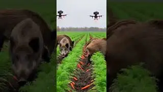 Drones will eliminate wild boars that destroy crops fast and safe #drones #wildboars #agriculture