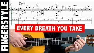 Every Breath You Take - FINGERSTYLE Guitar Tutorial + TAB