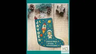 Unique Personalized Space Christmas Stocking for Young Astronauts - Custom Name Outer Space Holid...