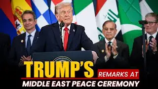 US President Trump delivers remarks at Middle East Peace Ceremony in Sharm el-Sheikh, Egypt