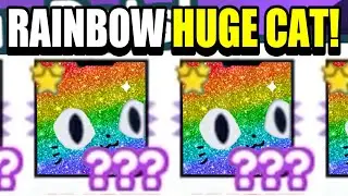 WORLDS FIRST RAINBOW HUGE CAT? Is it possible? | Pet Simulator X Roblox