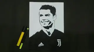 Cristiano Ronaldo Drawing|stencil art|#stencilart #youtube #cristianoronaldo 
