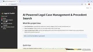 AI powered Legal Case Management System Demo Video