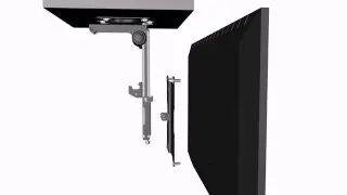 Folding aluminium ceiling mount, Xantron DEHA-222