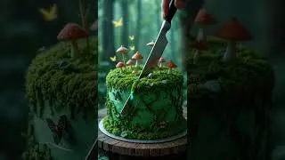 Enchanted Forest Cake 🍄✨ | A Magical Woodland Dessert | Crystal Zap ASMR #asmr #shortsfeed #cake