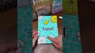 Coloring the lemon August bullet journal 🍋 #august #summer #journal #bujo #bulletjournal #coloring