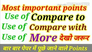 Use of compare to, compare with and more