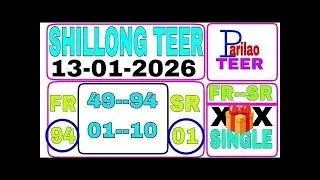 13/01/2026 Shillong teer thusday special common numbers target 🎯