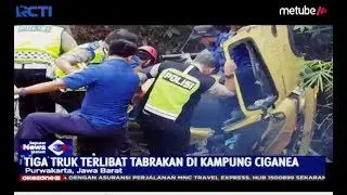3 Truk Terlibat Tabrakan di Kampung Ciganea, Jasad Sopir Terjepit Badan Kendaraan - SIM 19/06