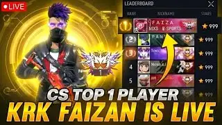 🔴[Live] CS RANK NEW SEASON🔥PUSH TO REGION TOP-1 | #freefirelive #krkfaizan
