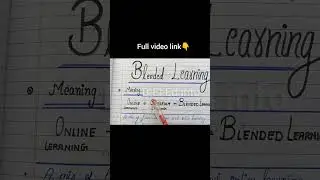 Blended learning/What is Blended learning /definition of blended learning #trending @Studywithsabhya