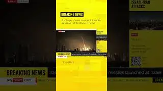 BREAKING: Footage shows the moment Iranian missiles struck Tel Aviv
