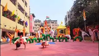 Yoga performance on the occasion of republic Day on our school